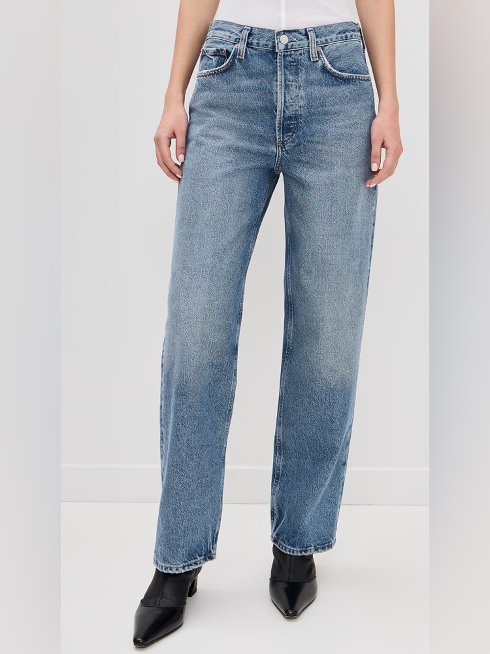 AGOLDE HENSON Light Wash Straight Leg Jeans